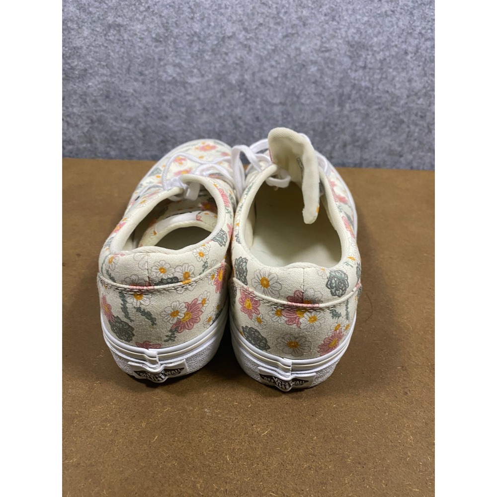 Vans Era Floral Succulent Print Canvas Low Top Sneakers Womens 7 Cream Pink - Picture 4 of 8